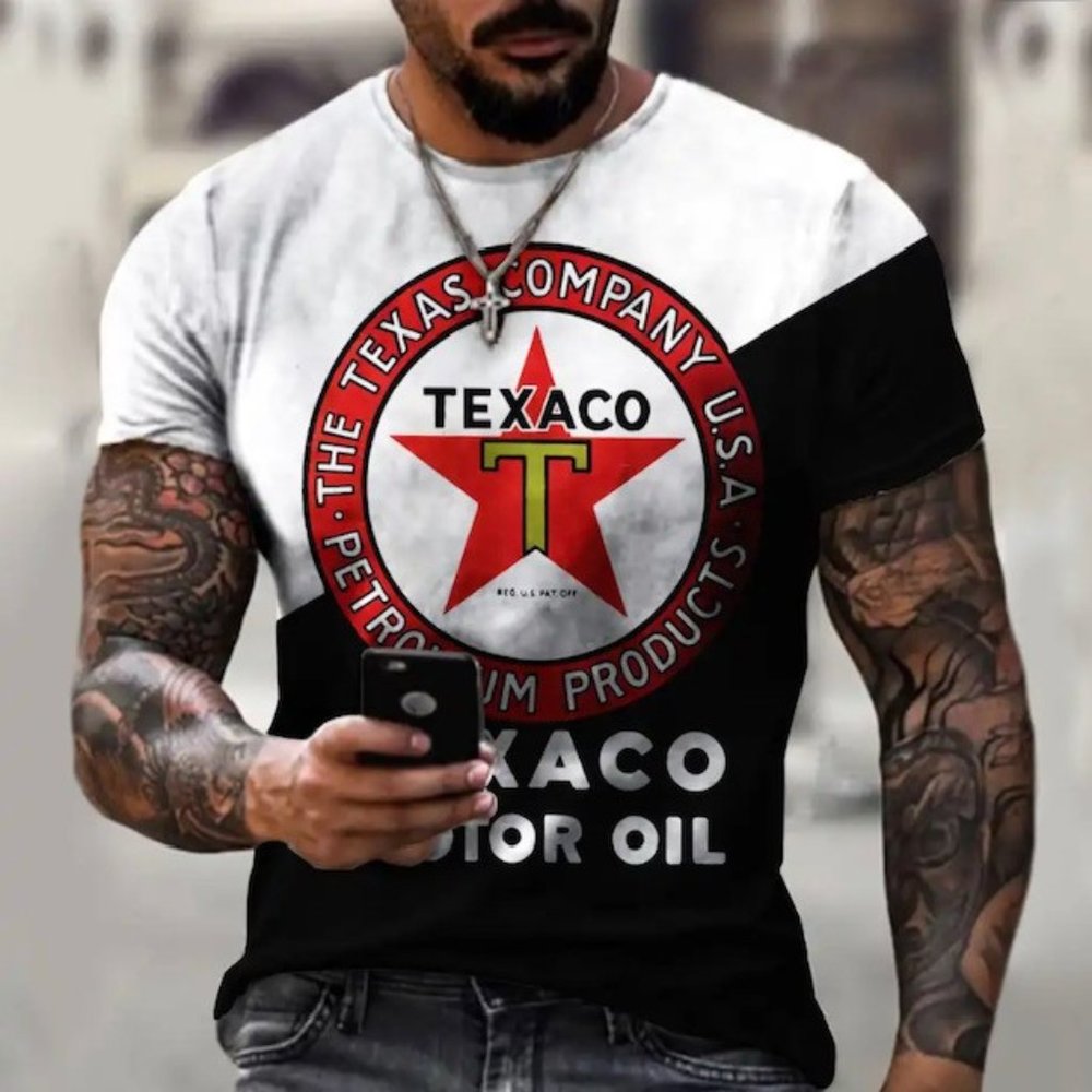 3/$25 Men's 3D Retro Printed Vintage Oil T-Shirt